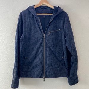 John Varvatos Star USA Indigo Hooded Camo Jacket